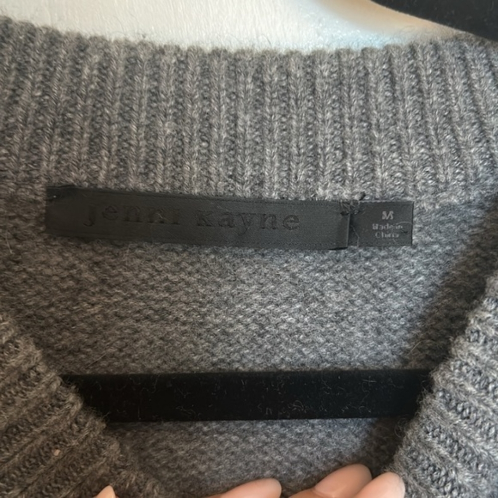 Jenni Kayne Cashmere Oversized Sweater in Thunder Gray Crewneck Medium/Small - Picture 3 of 12